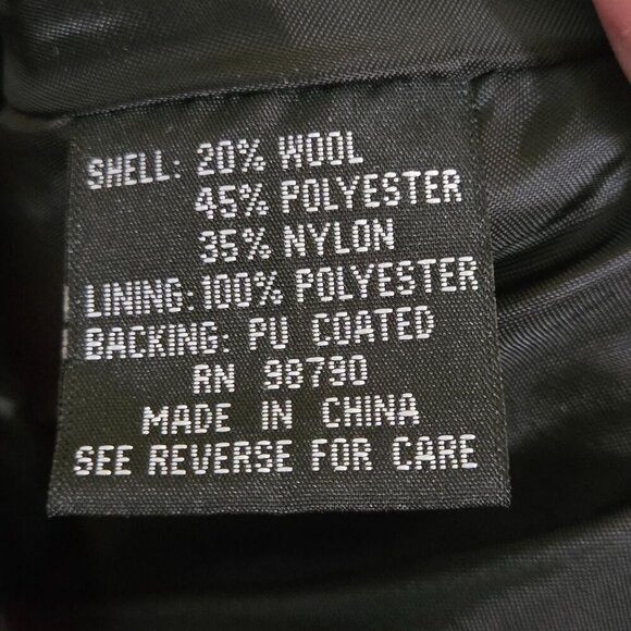 Oleg Cassini Vintage Red Black Plaid Wool Blend Jacket Size L - Picture 7 of 7